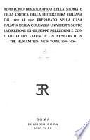 Repertorio bibliografico della storia e della critica della letteratura italiana ...