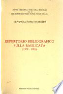 Repertorio bibliografico sulla Basilicata (1970-81)