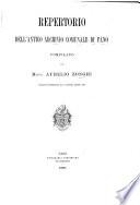 Repertorio dell' antico archivio communale di Fano