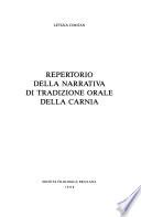 Repertorio della narrativa di tradizione orale della Carnia