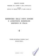 Repertorio delle fonti sonore e audiovisive rossiniane esistenti in Italia