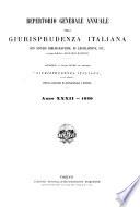 Repertorio generale annuale della Giurisprudenza italiana
