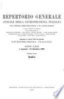 Repertorio generale annuale della Giurisprudenza italiana