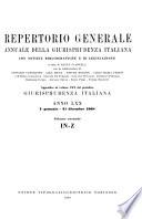 Repertorio generale annuale della Giurisprudenza italiana