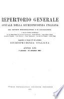 Repertorio generale annuale della Giurisprudenza italiana