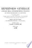 Repertorio generale annuale della Giurisprudenza italiana