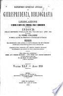 Repertorio generale annuale di giurisprudenza, bibliografia e legislazione in materia di diritto civile, commerciale, penale e amministrativo