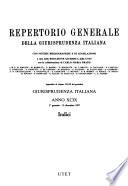 Repertorio generale della Giurisprudenza italiana