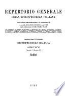 Repertorio generale della Giurisprudenza italiana