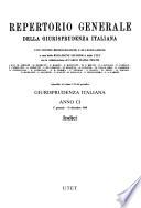 Repertorio generale della Giurisprudenza italiana