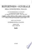 Repertorio generale della Giurisprudenza italiana