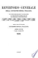 Repertorio generale della Giurisprudenza italiana