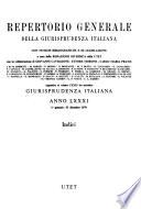 Repertorio generale della Giurisprudenza italiana
