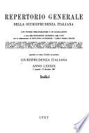 Repertorio generale della Giurisprudenza italiana