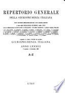Repertorio generale della Giurisprudenza italiana