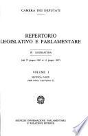 Repertorio legislativo e parlamentare