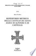 Repertorio metrico delle Cantigas de Santa Maria di Alfonso X di Castiglia