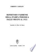 Repertorio parmense della stampa periodica dalle origini al 1925