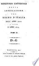 Repertorio universale della legislazione pel regno d'Italia dell' anno 1802