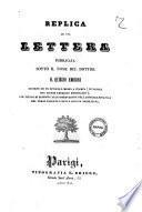Replica ad una lettera pubblicata sotto il nome del dottor D. Quirino Amorosi intorno ad un opuscolo messo a stampa : (in Napoli dal Signor Federigo Dehnhardt) col titolo di risposta alle osservazioni dell'articolo Botanica del terzo fascicolo della Rivista Napolitana