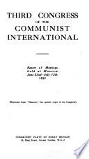 Report of Meetings Held at Moscow, June 22nd-July 12th, 1921