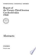 Report of the Twenty-third Session, Czechoslovakia, 1968