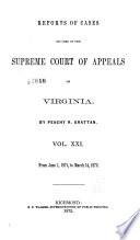 Reports of Cases in the Supreme Court of Appeals of Virginia
