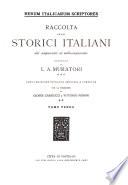 Rerum italicarum scriptores: pt. 1. Playunae histici Liber de vita Christi ac omnium pontificum. Bartolomeo Platina
