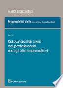 Responsabilità civile dei professionisti e degli altri imprenditori