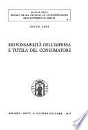 Responsabilità dell'impresa e tutela del consumatore