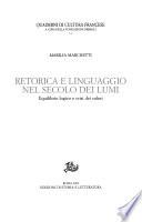 Retorica e linguaggio nel secolo dei lumi