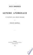 Revista monografica del genere Androsace in rapporto alle specie italiane