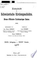 Revue d'histoire ecclésiastique suisse