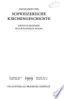 Revue d'histoire ecclésiastique suisse