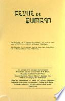 Revue de Qumrân
