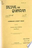 Revue de Qumrân
