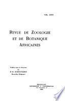 Revue de zoologie et de botanique africaines