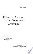 Revue de zoologie et de botanique africaines