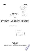 Revue des études augustiniennes