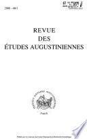 Revue des études augustiniennes