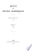 Revue des études homériques