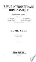 Revue internationale d'onomastique