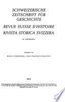Revue suisse d'histoire