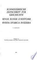 Revue suisse d'histoire