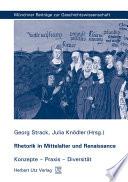 Rhetorik in Mittelalter und Renaissance