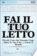 Riassunto di fai il tuo letto