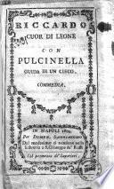 Riccardo cuor di leone con Pulcinella guida di un cieco. Commedia
