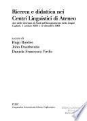 Ricerca e didattica nei centri linguistici di ateneo