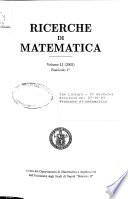 Ricerche di matematica