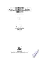 Ricerche per la storia religiosa di Roma
